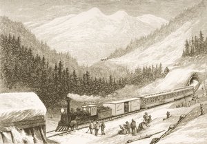 Carrying United States Mail Across the Sierra Nevada in 1870, from 